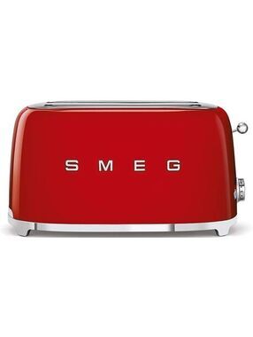 SMEG TSF02RDUS 4-Slice Long Wide Slot Toaster Retro Style Red 1500W